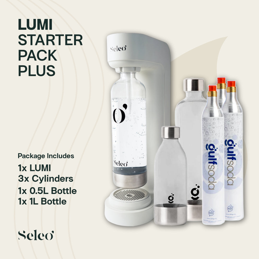CO2 cylinders and bottles included in Lumi Starter Pack Plus