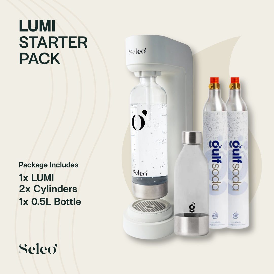 CO2 gas cylinders included in the Lumi starter pack