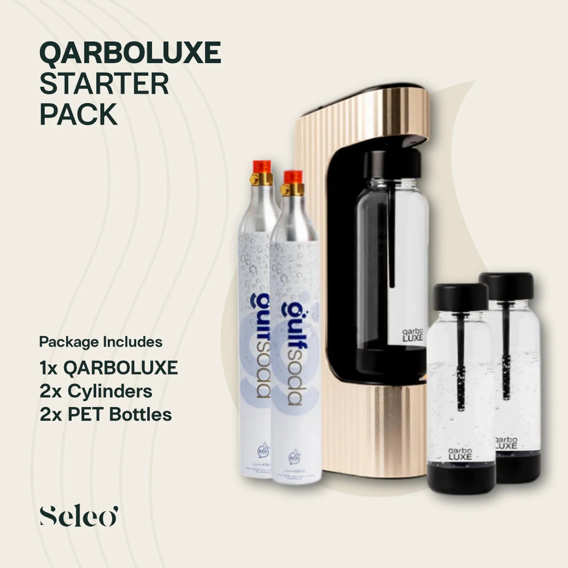 Qarbo Starter Pack contents laid out