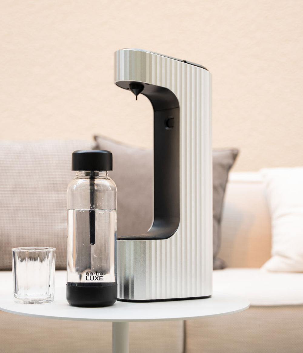 Qarbo silver soda maker – pressure release cap detail
