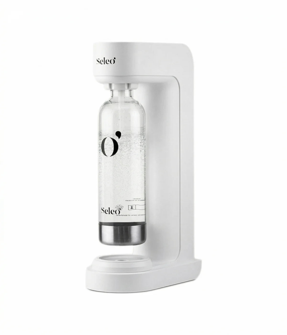 Lumi sparkling water maker in matte white finish – countertop soda machine with 1L reusable bottle, perfect for home use in UAE kitchens